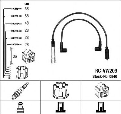 NGK 0940 -  Комплект проводов зажигания