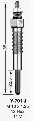 NGK 1566 -  Свеча накаливания