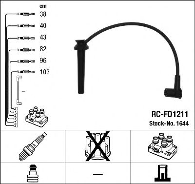 NGK 1644 -  Комплект проводов зажигания