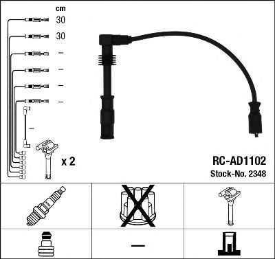 NGK 2348 -  Комплект проводов зажигания