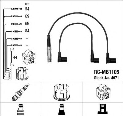 NGK 4071 -  Комплект проводов зажигания