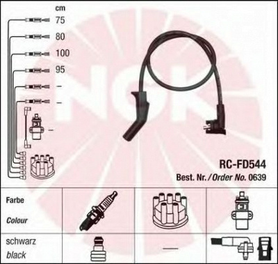 NGK 44290 - Комплект проводов зажигания
