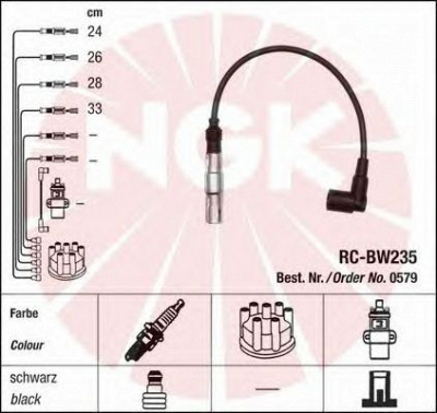 NGK 44312 - Комплект проводов зажигания