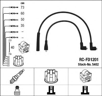 NGK 5402 -  Комплект проводов зажигания