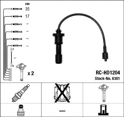 NGK 6301 -  Комплект проводов зажигания