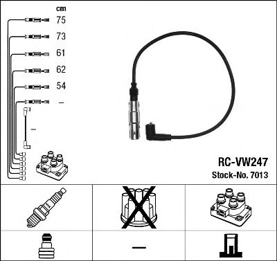 NGK 7013 -  Комплект проводов зажигания