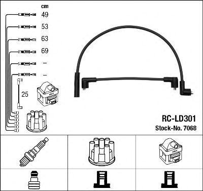 NGK 7068 -  Комплект проводов зажигания