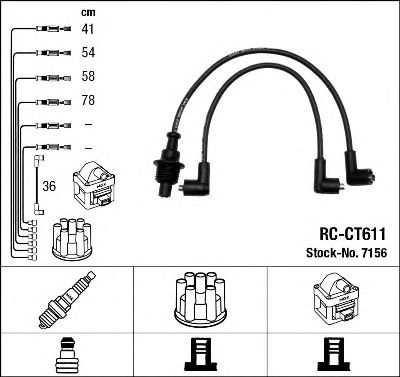 NGK 7156 -  Комплект проводов зажигания