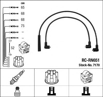 NGK 7170 -  Комплект проводов зажигания