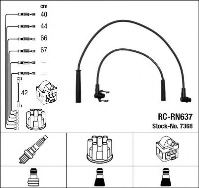 NGK 7368 -  Комплект проводов зажигания
