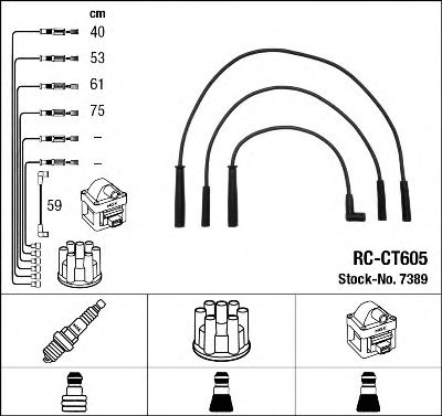 NGK 7389 -  Комплект проводов зажигания