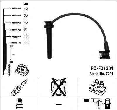 NGK 7701 -  Комплект проводов зажигания