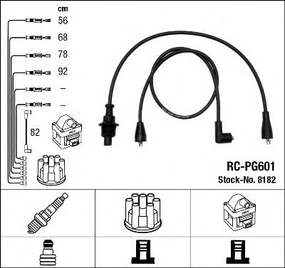 NGK 8182 -  Комплект проводов зажигания