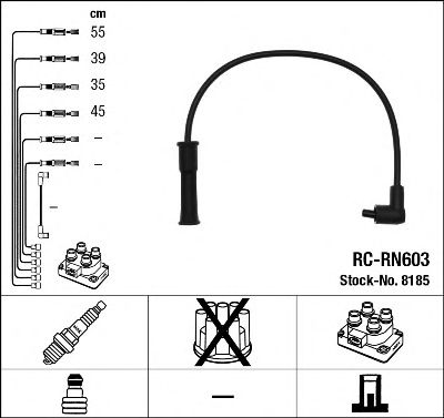 NGK 8185 -  Комплект проводов зажигания