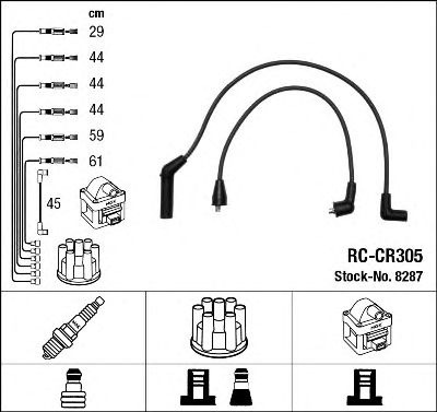 NGK 8287 -  Комплект проводов зажигания