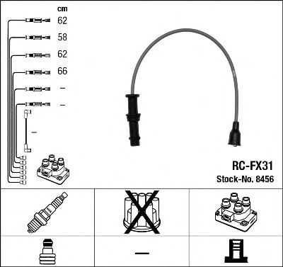 NGK 8456 -  Комплект проводов зажигания