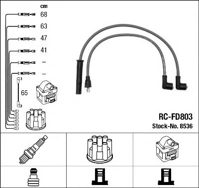 NGK 8536 -  Комплект проводов зажигания
