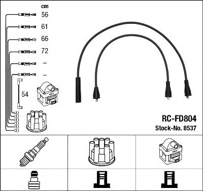 NGK 8537 -  Комплект проводов зажигания
