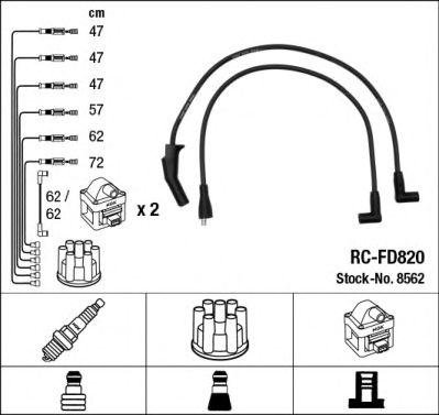 NGK 8562 -  Комплект проводов зажигания
