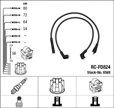 NGK 8568 -  Комплект проводов зажигания
