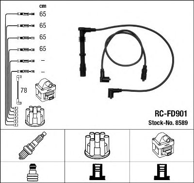 NGK 8589 -  Комплект проводов зажигания