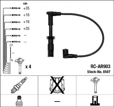 NGK 8597 -  Комплект проводов зажигания