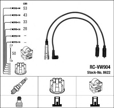 NGK 8622 -  Комплект проводов зажигания