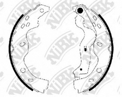 NIBK fn0634 -  КОЛОДКИ БАРАБАННЫЕ FN0634 NIBK