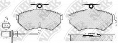 NIBK pn0023w -  Колодки тормозные дисковые передние, комплект