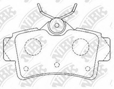 NIBK pn0062 -  Колодки тормозные дисковые задниеие, комплект