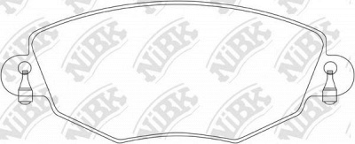 NIBK pn0159 -  Колодки тормозные дисковые передние, комплект