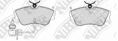 NIBK pn0160w -  Колодки тормозные дисковые передние, комплект