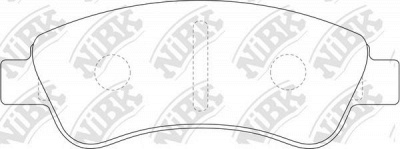 NIBK pn0182 -  Колодки тормозные дисковые передние, комплект