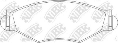 NIBK pn0201 -  Колодки тормозные дисковые передние, комплект