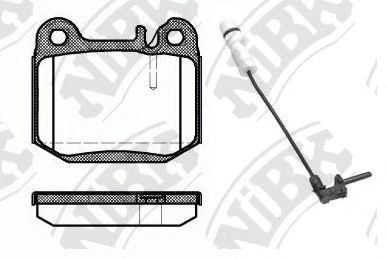 NIBK pn0203w -  Колодки тормозные дисковые задниеие, комплект