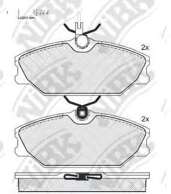 NIBK pn0249w -  Колодки тормозные дисковые передние, комплект