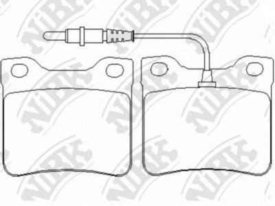 NIBK pn0265w -  Колодки тормозные дисковые задниеие, комплект