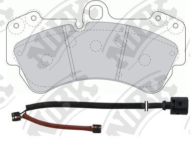 NIBK pn0346w -  Колодки тормозные дисковые передние, комплект