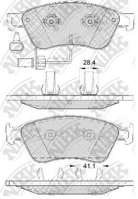 NIBK pn0351w -  Колодки тормозные дисковые передние, комплект