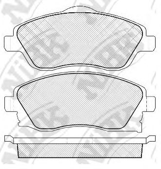 NIBK pn0361 -  Колодки тормозные дисковые передние, комплект