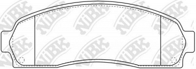 NIBK pn0378 -  Комплект тормозных колодок, дисковый тормоз