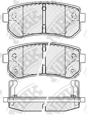 NIBK pn0436 -  Колодки тормозные дисковые задниеие, комплект