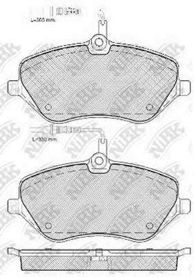 NIBK pn0470w -  Колодки тормозные дисковые передние, комплект