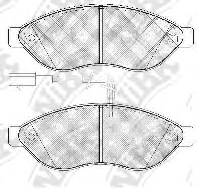 NIBK pn0474w -  Колодки тормозные дисковые передние, комплект