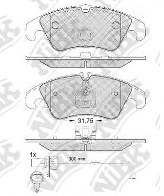 NIBK pn0477w -  Колодки тормозные дисковые передние, комплект