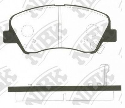 NIBK pn0537 -  Колодки тормозные дисковые передние, комплект