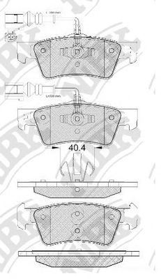 NIBK pn0611w -  Колодки тормозные дисковые задниеие, комплект