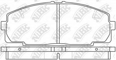 NIBK pn1237 -  Колодки тормозные дисковые передние, комплект