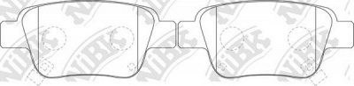 NIBK pn1239 -  Колодки тормозные дисковые задниеие, комплект