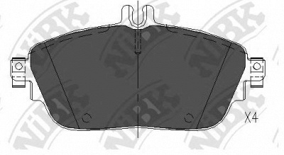 NIBK pn31009 -  Колодки тормозные дисковые передние, комплект